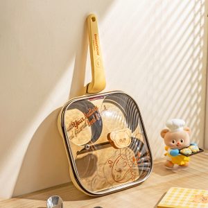 Three-in-one flat-bottom non-stick pan K4